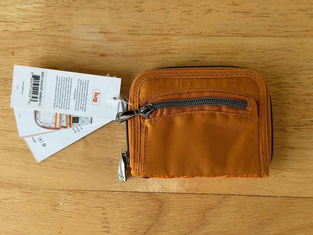 Lug Mini Handspring RFID Wallet Orange Travel Small Credit Card Money - Picture 5 of 13